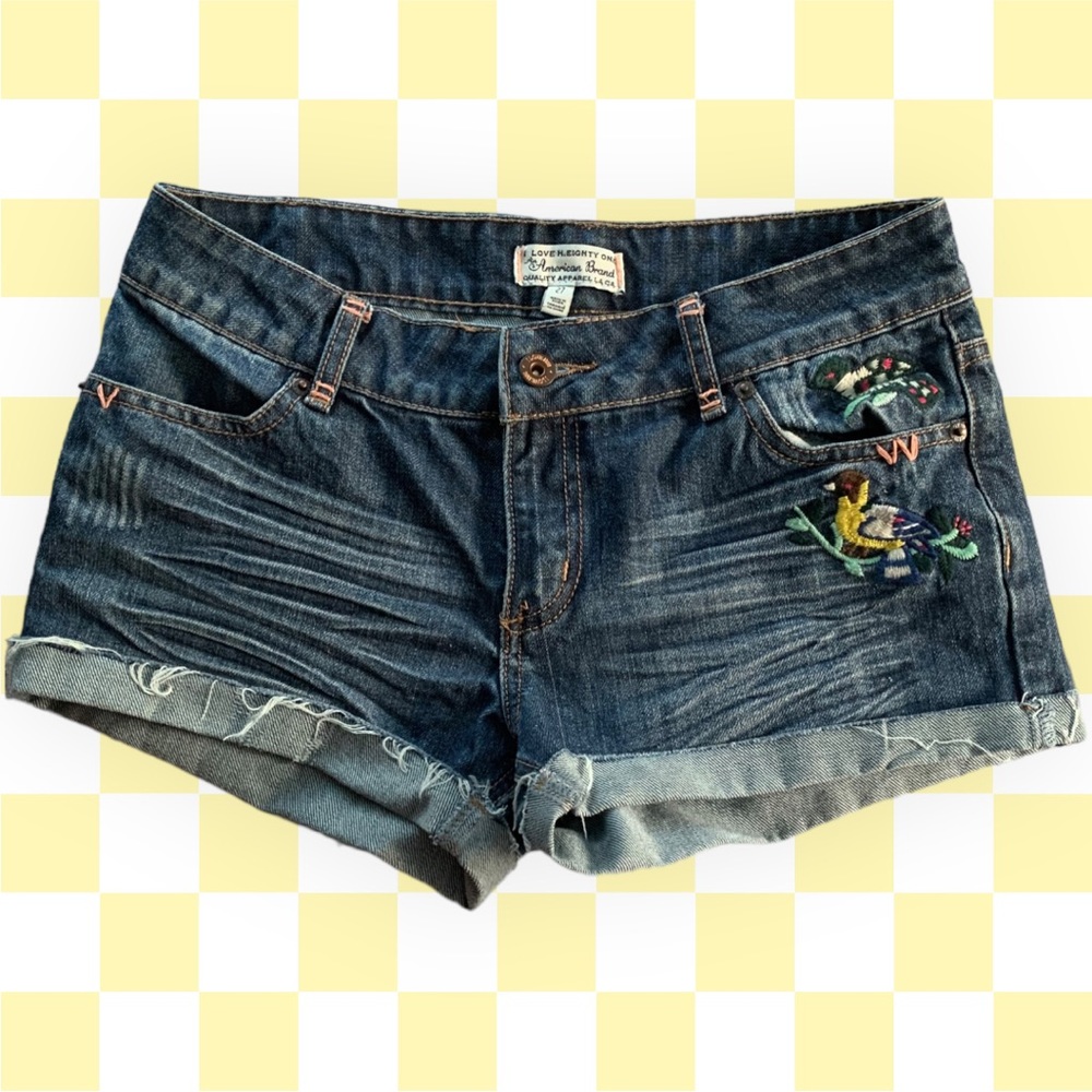 Embroidered Jean Shorts Size 27